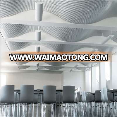 class room curved wooden acoustic panels melamine for suspended ceiling