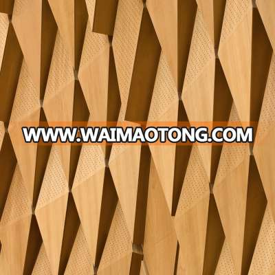 natural veneer art wooden MDF decorative acoustic wall panel