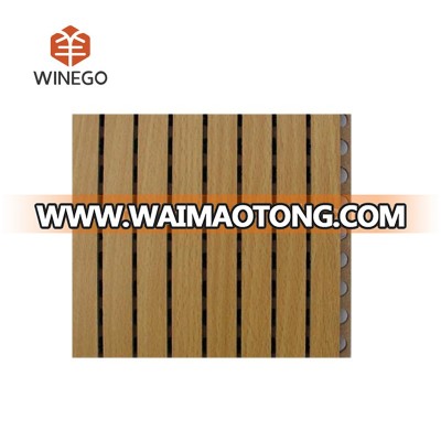 Decorative Walls And Ceilings Wooden Grooved Acoustic Panel