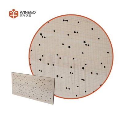 Natural Sound Absorption Wall Board Decorative Interior Mdf Perforated Slat Fluted Wooden Wall Acoustic Panel